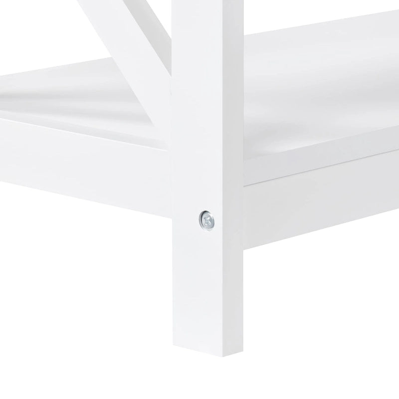 Console 3 niveaux avec prise de courant intégrée – Blanc / Gris / Espresso / Noir, Simple