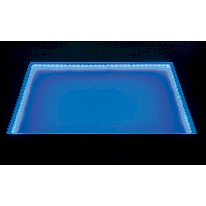 Table de salle à manger LED lumineuse hauteur comptoir – Noire, style contemporain, 4 places
