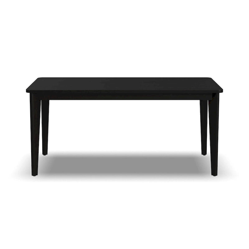 Table à manger rectangulaire – Noire, style Mid-century, 6 places