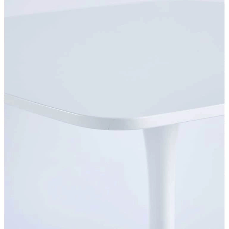 Table à manger carrée avec pied central rond – Noir mat / Marron mat / Blanc mat, style moderne, 2 à 4 places
