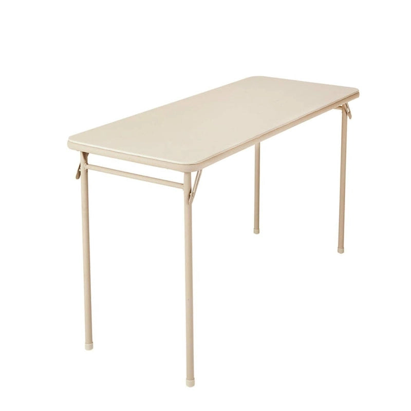 Table pliante à plateau vinyle – Noire, rectangulaire, individuelle