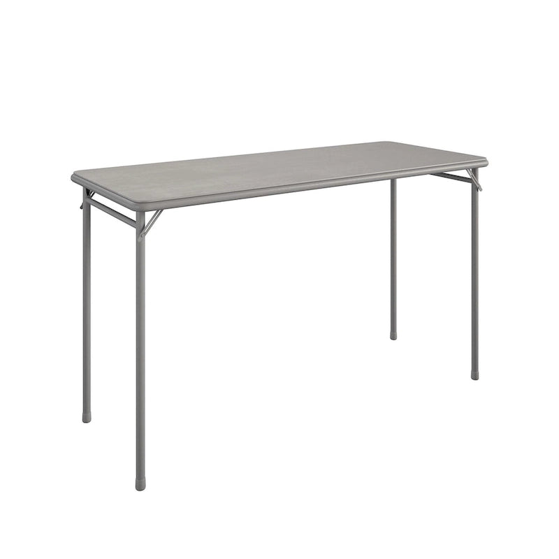 Table pliante à plateau vinyle – Noire, rectangulaire, individuelle