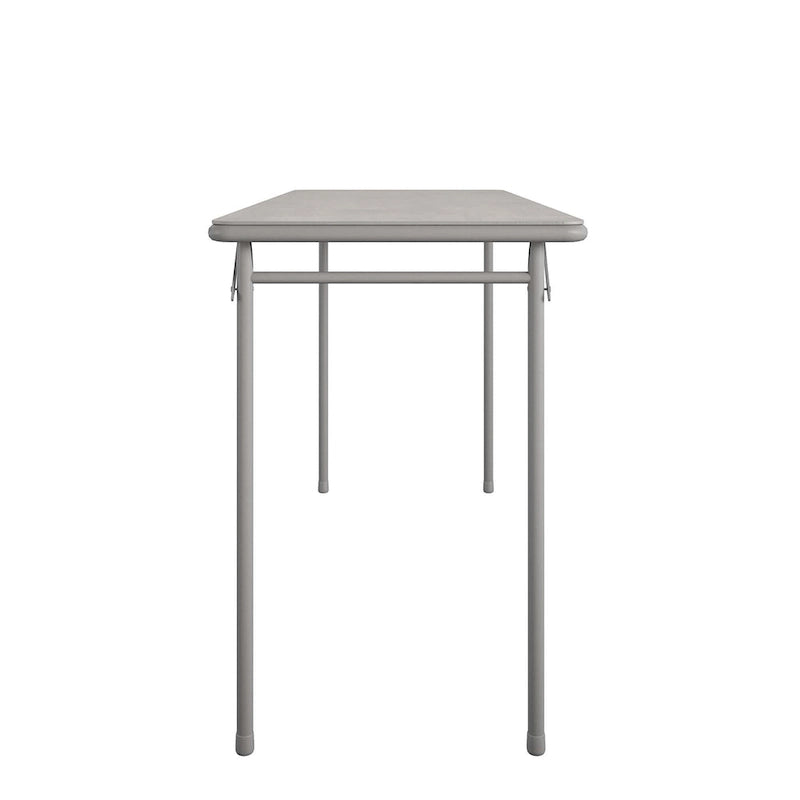 Table pliante à plateau vinyle – Noire, rectangulaire, individuelle