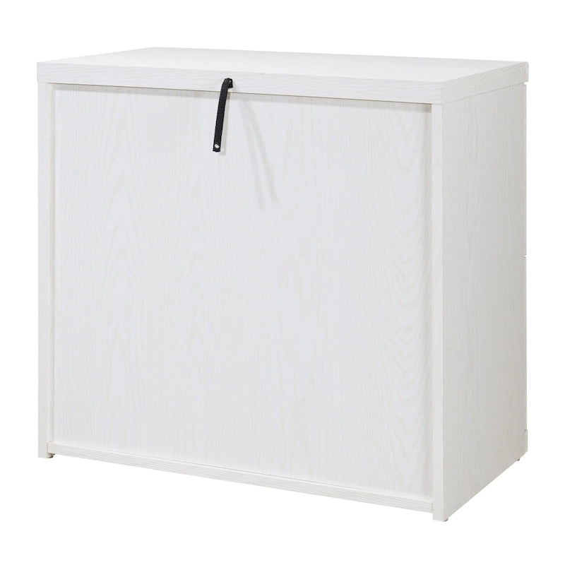 Classeur latéral à 2 tiroirs avec serrure – Expresso / Naturel / Blanc / Noir, Simple