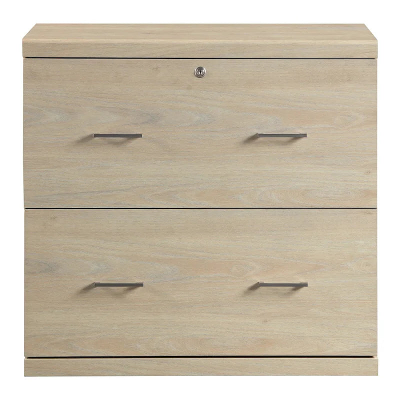 Classeur latéral à 2 tiroirs avec serrure – Expresso / Naturel / Blanc / Noir, Simple