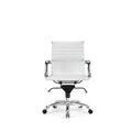 Chaise de bureau à dossier plein – Blanc / Noir, Style moderne, Individuel