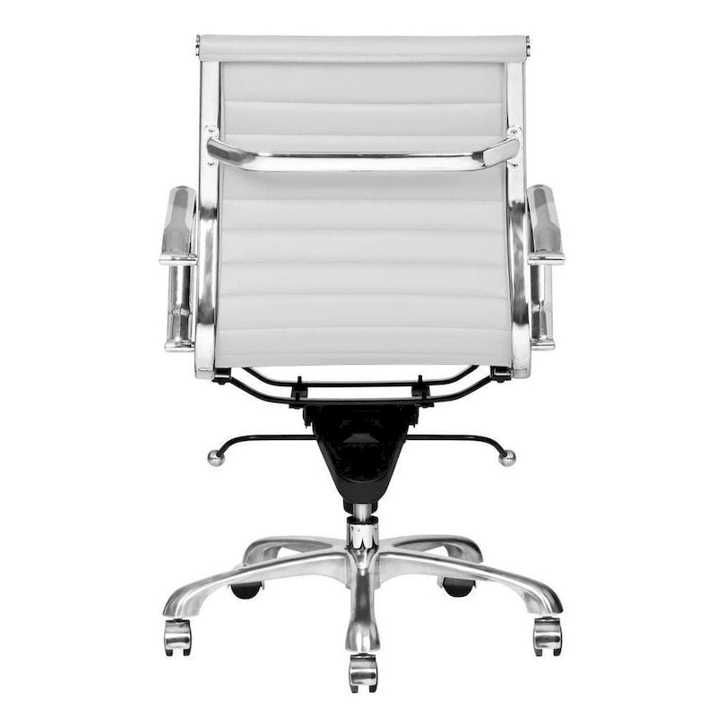 Chaise de bureau à dossier plein – Blanc / Noir, Style moderne, Individuel