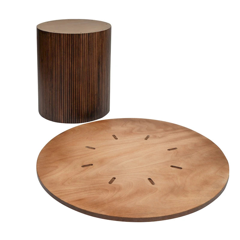 Table à manger ronde – Chêne, Style contemporain, 4 places