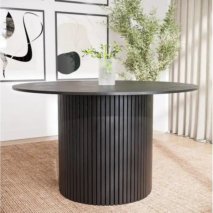 Table à manger ronde – Chêne, Style contemporain, 4 places