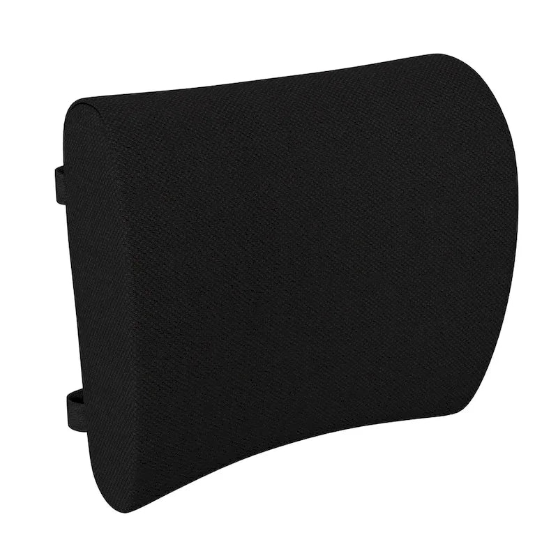 Coussin de soutien lombaire en mousse à mémoire de forme – Noir, sangle réglable, un seul