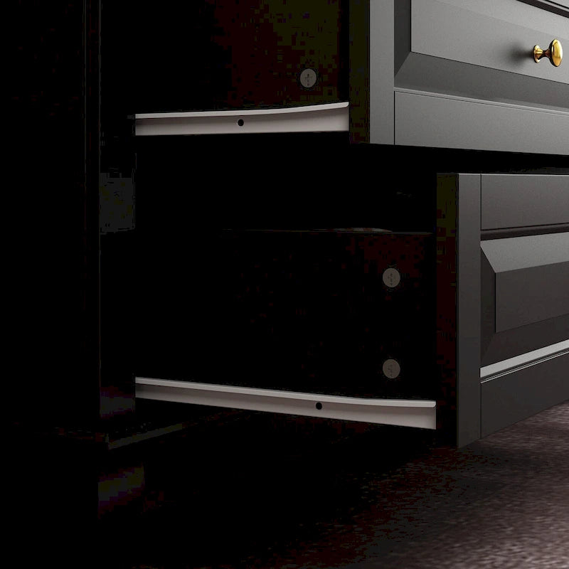 Commode à 9 tiroirs – Noir / Blanc / Bleu marine, Style moderne, Individuel
