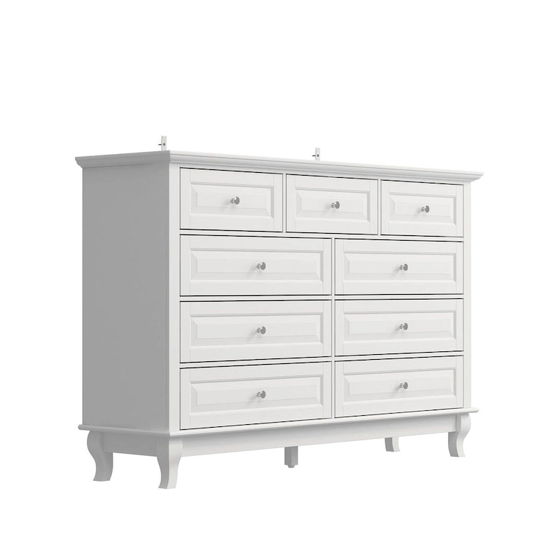 Commode à 9 tiroirs – Noir / Blanc / Bleu marine, Style moderne, Individuel