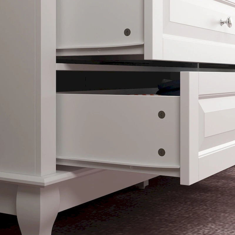Commode à 9 tiroirs – Noir / Blanc / Bleu marine, Style moderne, Individuel