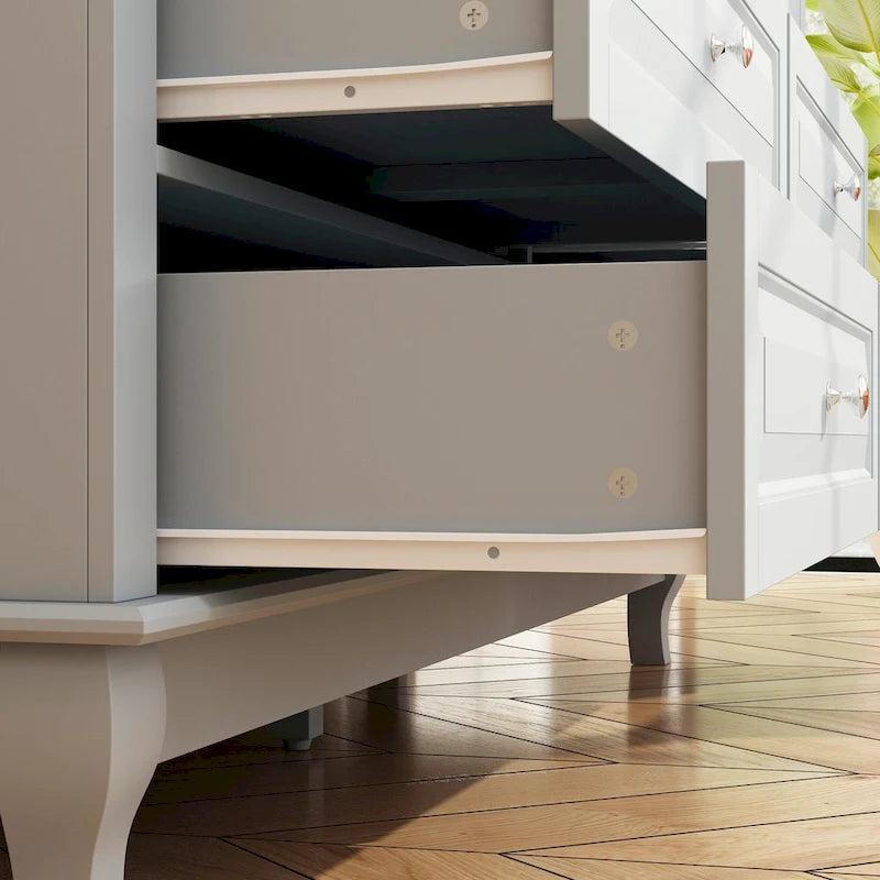 Commode à 9 tiroirs – Noir / Blanc / Bleu marine, Style moderne, Individuel
