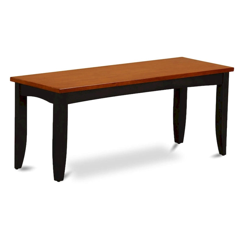 Banc de salle à manger en bois massif – Noir / Cappuccino / Marron selle, 2-3 places
