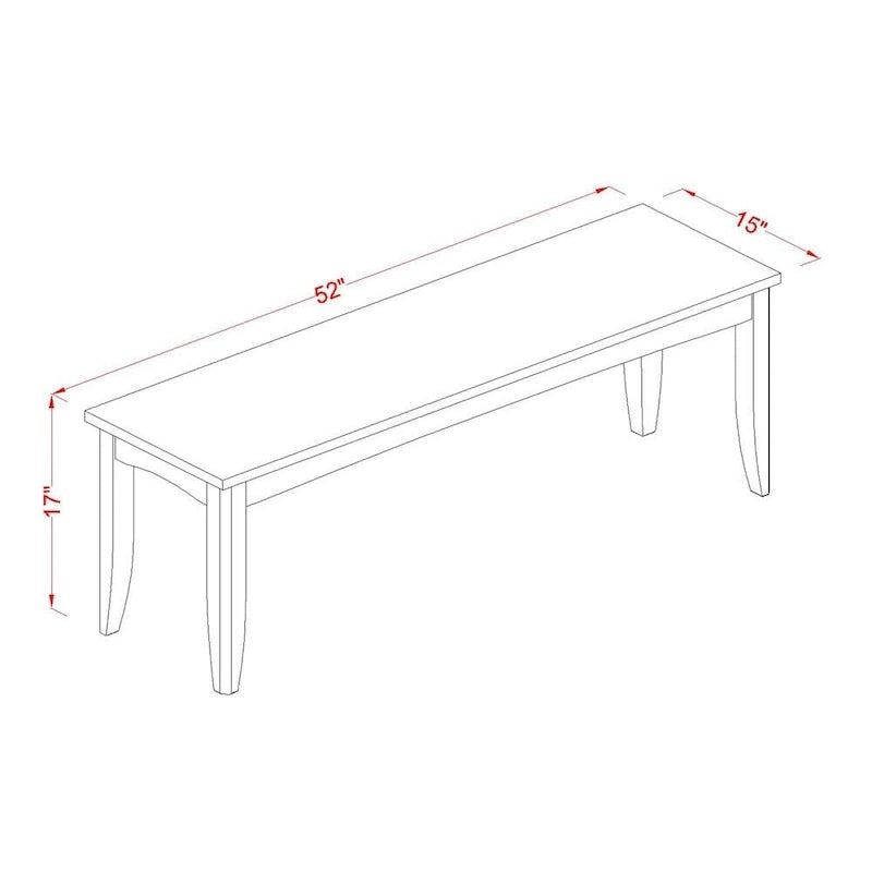 Banc de salle à manger en bois massif – Noir / Cappuccino / Marron selle, 2-3 places
