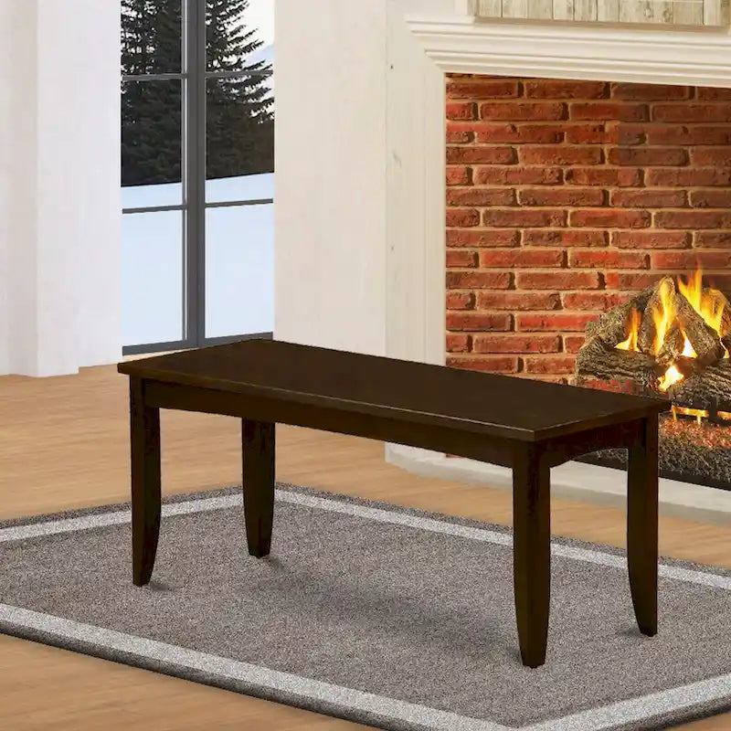 Banc de salle à manger en bois massif – Noir / Cappuccino / Marron selle, 2-3 places