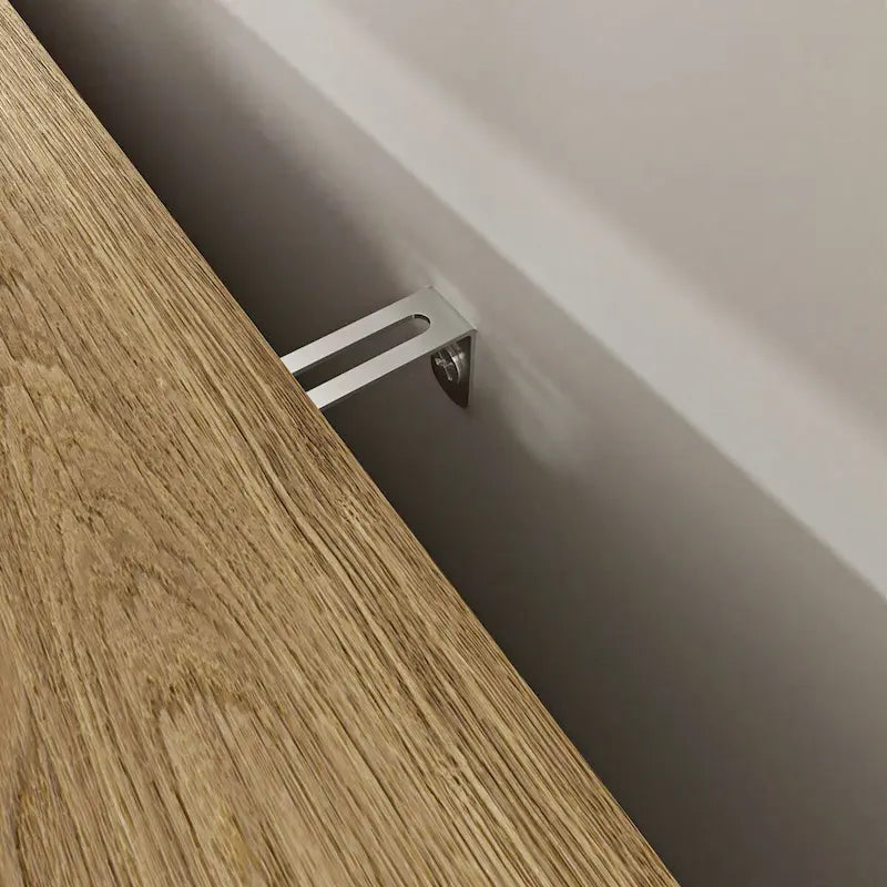 Meuble bar à café avec tiroir et étagère réglable – Style ferme, grain de bois, simple