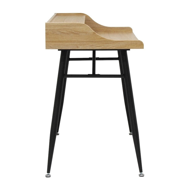 Bureau avec huche de rangement – Frêne / Ciment, Style moderne, Simple