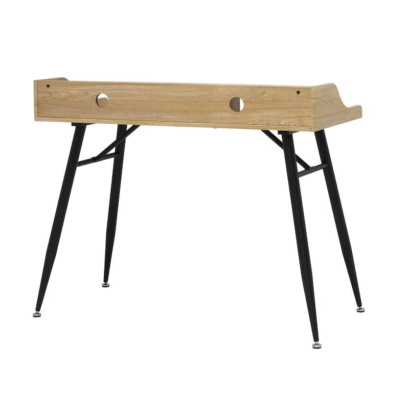 Bureau avec huche de rangement – Frêne / Ciment, Style moderne, Simple