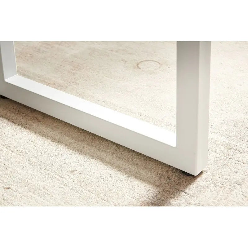 Table à manger extensible avec pieds en métal – Noir/Blanc, style moderne, 4 à 6 places