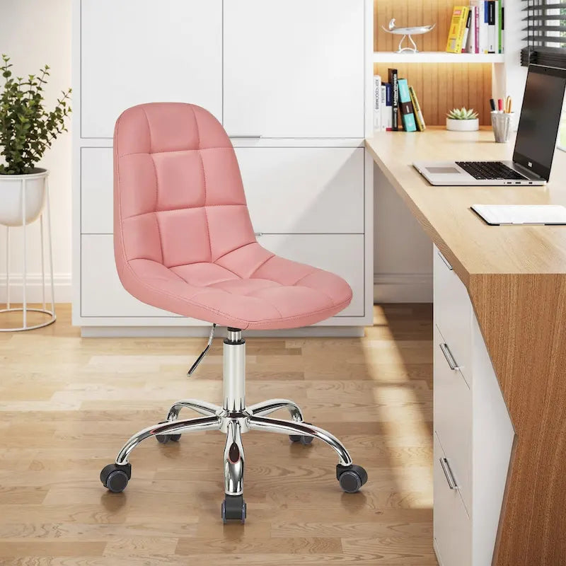 Chaise de bureau sans accoudoirs – Noir/Blanc, style moderne, individuelle