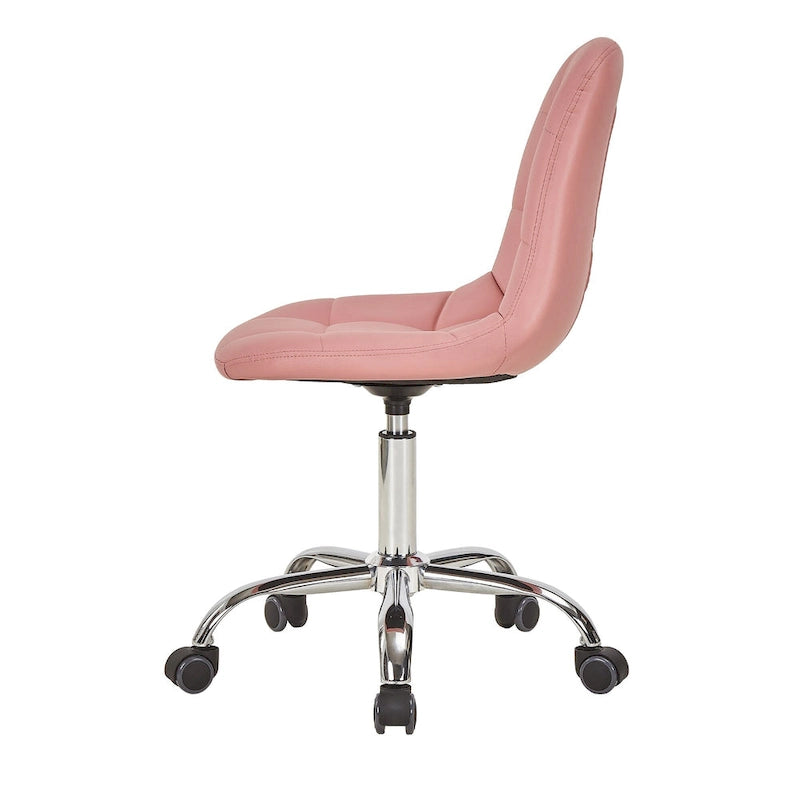 Chaise de bureau sans accoudoirs – Noir/Blanc, style moderne, individuelle
