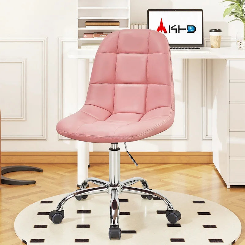 Chaise de bureau sans accoudoirs – Noir/Blanc, style moderne, individuelle