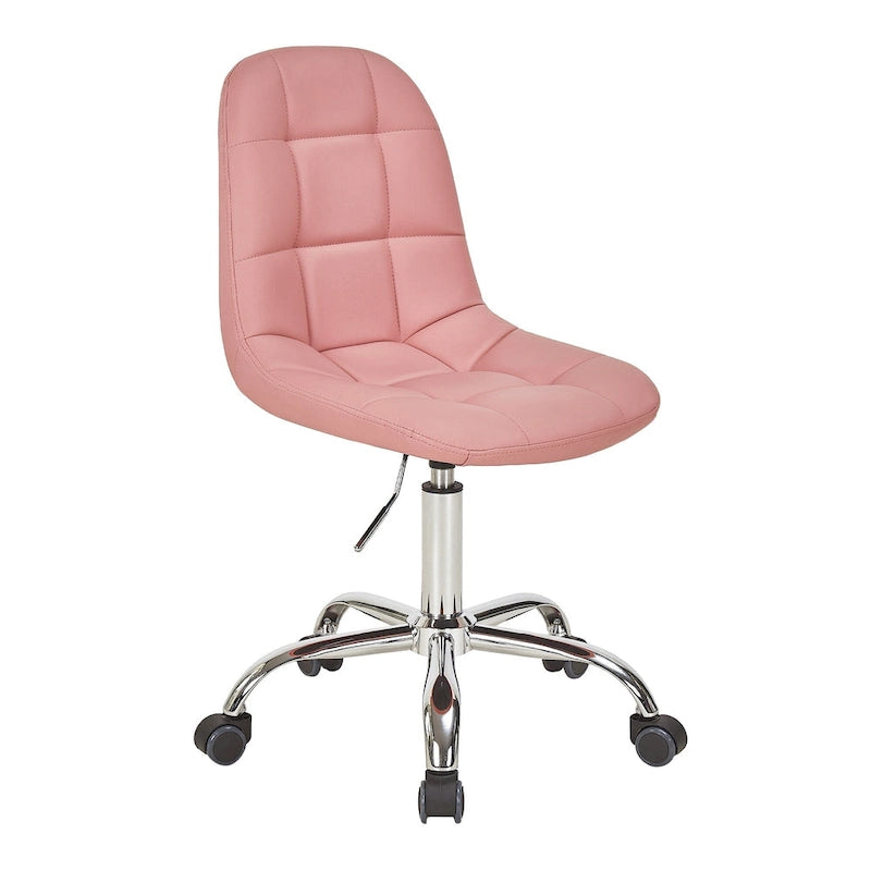 Chaise de bureau sans accoudoirs – Noir/Blanc, style moderne, individuelle