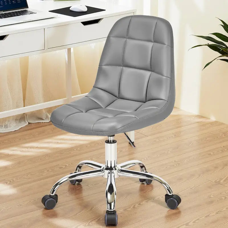 Chaise de bureau sans accoudoirs – Noir/Blanc, style moderne, individuelle