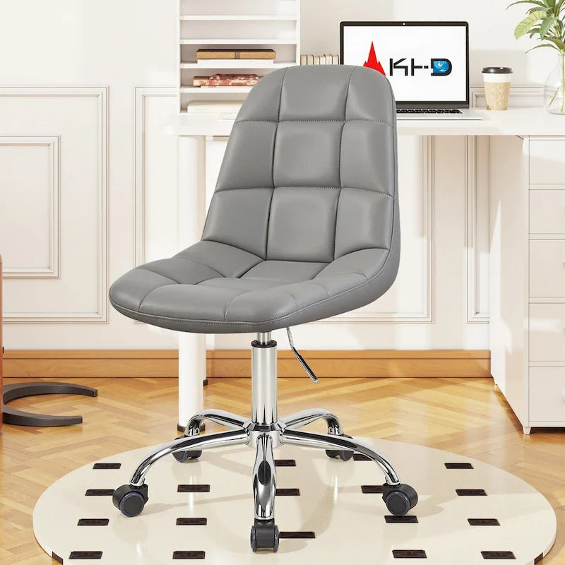 Chaise de bureau sans accoudoirs – Noir/Blanc, style moderne, individuelle