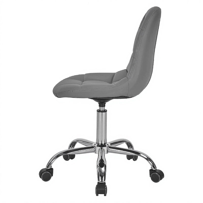 Chaise de bureau sans accoudoirs – Noir/Blanc, style moderne, individuelle