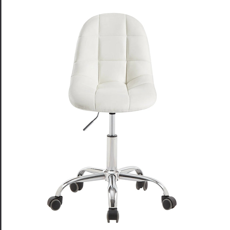 Chaise de bureau sans accoudoirs – Noir/Blanc, style moderne, individuelle