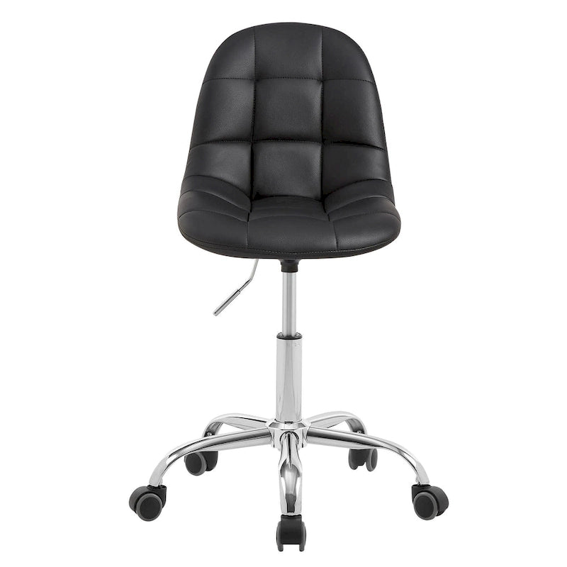 Chaise de bureau sans accoudoirs – Noir/Blanc, style moderne, individuelle