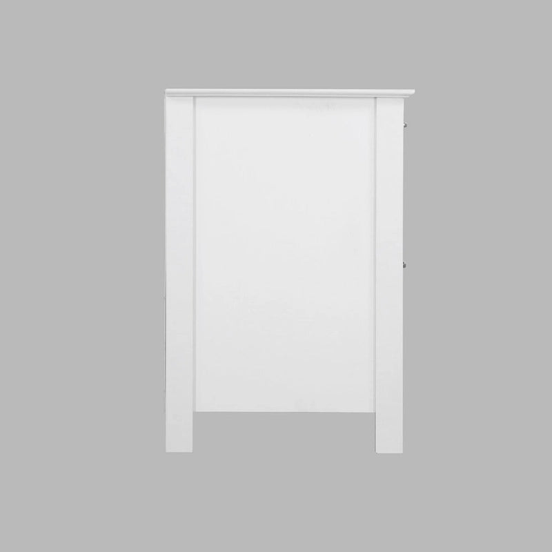 Classeur à 2 tiroirs – Blanc, style rustique, individuel