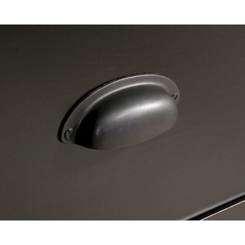 Classeur latéral à 2 tiroirs – Noir antique / Blanc cassé, style classique, simple