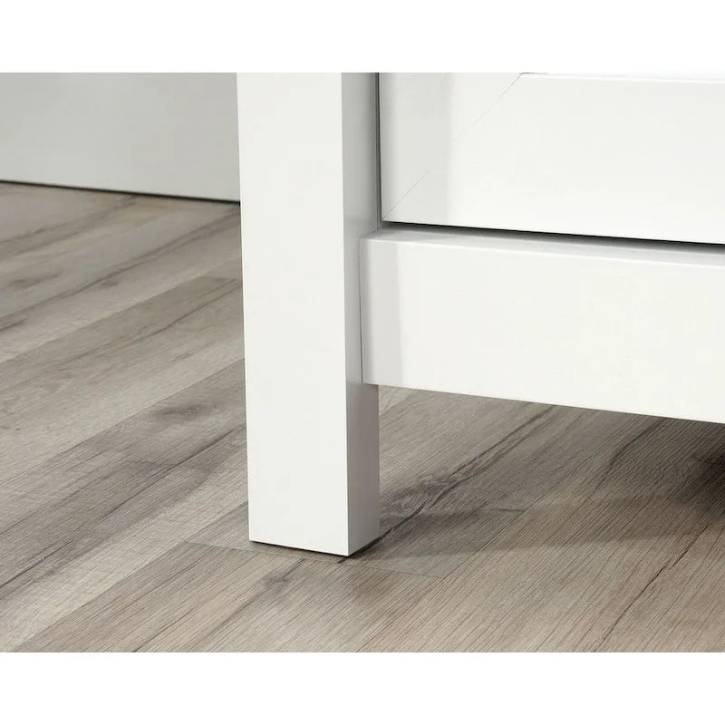 Classeur latéral à 2 tiroirs – Noir antique / Blanc cassé, style classique, simple