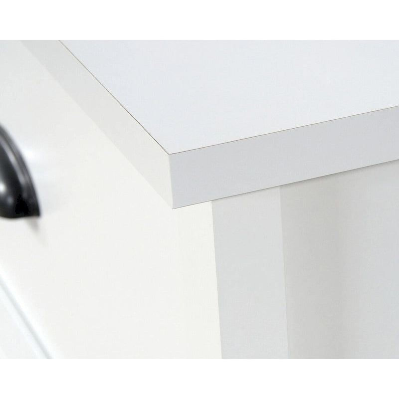 Classeur latéral à 2 tiroirs – Noir antique / Blanc cassé, style classique, simple