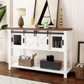 Meuble console à porte coulissante de style ferme – Blanc, utilisation individuelle